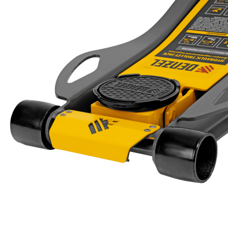 Домкрат гидравлический подкатной, 3 т, 75-500 мм, быстрый подъем, низкий подхват, проф. Denzel цена