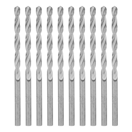 Сверло по металлу, 3,3 мм, полированное, HSS, 10 шт, цилиндрический хвостовик Matrix