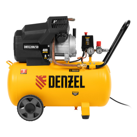 Компрессор воздушный DKV2200/50, Х-PRO 2.2 кВт, 400 л/мин, 50 л Denzel