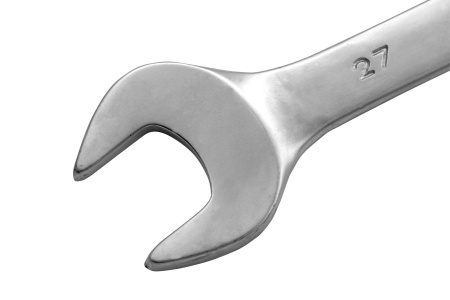 Ключ комбинированный, 27 мм, CrV, матовый хром Matrix