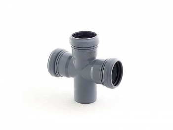 Крестовина одноплоскостная 50х50х50/90 для внутренней канализации ПОЛИТЭК