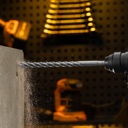 Бур по бетону, цельная крестовая пластина, 12x315 мм, SDS PLUS Denzel