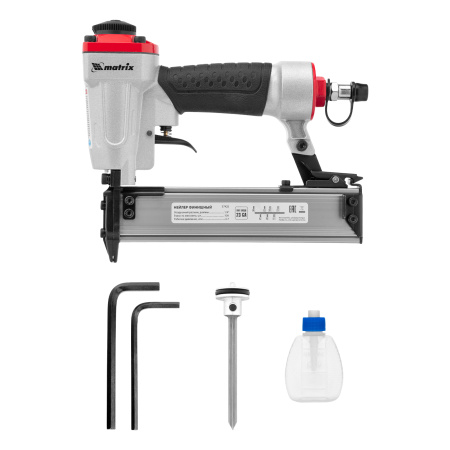 Нейлер финишный, шпилькозабивной пистолет, пневматический, гвоздь 23GA D 0.64 мм  длина 10-30 мм Matrix цена