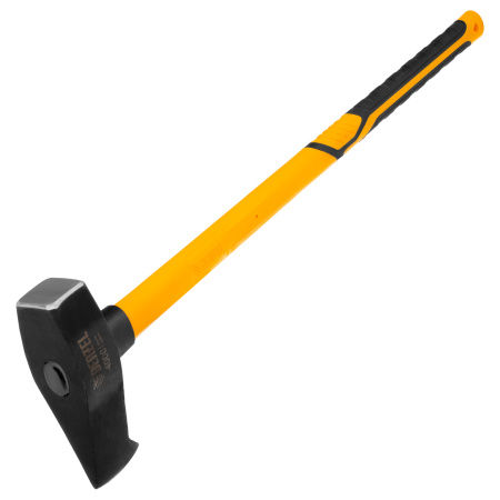 Колун-кувалда 4000 г, кованая, фибергласовая  рукоятка c TPR покрытием, 880 мм Denzel цена
