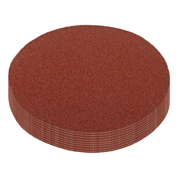 Круг абразивный на ворсовой подложке под "липучку", P 80, 125 мм, 10 шт Matrix