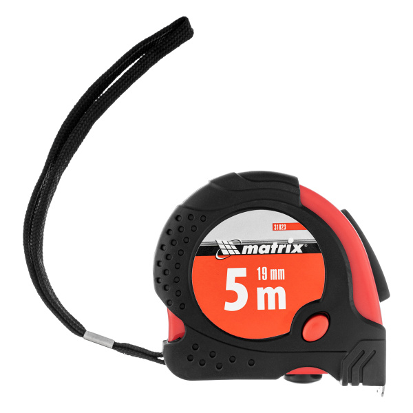 Рулетка Status Magnet fixation,5 м х 19 мм,обрезиненный корпус,зацеп с магнитом Matrix цена