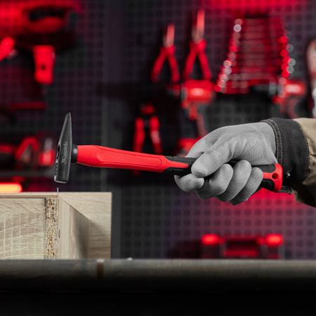 Молоток слесарный optimal, 100 г, фибергласовая обрезиненная рукоятка, квадратный боек Matrix