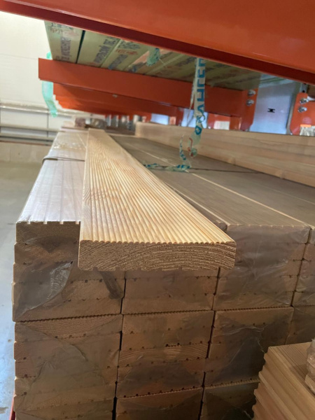 Доска террасная 28х142х2000 Лиственница (Вельвет) Сорт Экстра 0.284м2 цена за м2