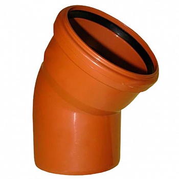 Отвод для наружной канализации Ф 160 х 30