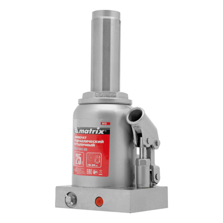 Домкрат гидравлический бутылочный, 25 т, высота подъема 230-360 мм Matrix цена