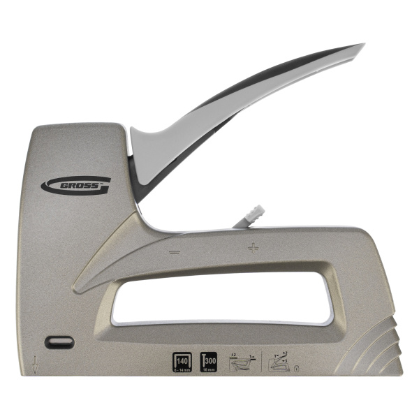 Степлер мебельный (Aluminium 140) алюминиевый корпус, регулятор удара, тип скобы 140, 300, 6-14 мм Gross цена