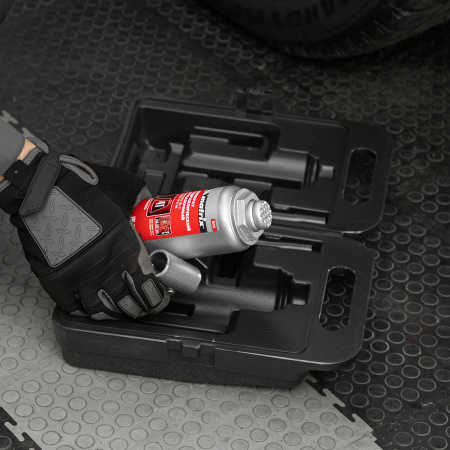 Домкрат гидравлический бутылочный, 4 т, высота подъема 194-372 мм, в пластиковый кейсе Matrix цена