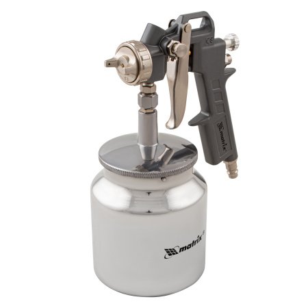 Краскораспылитель пневматический с нижним бачком V 0.75 л, сопло D 1.2, 1.5 и 1.8 мм Matrix цена