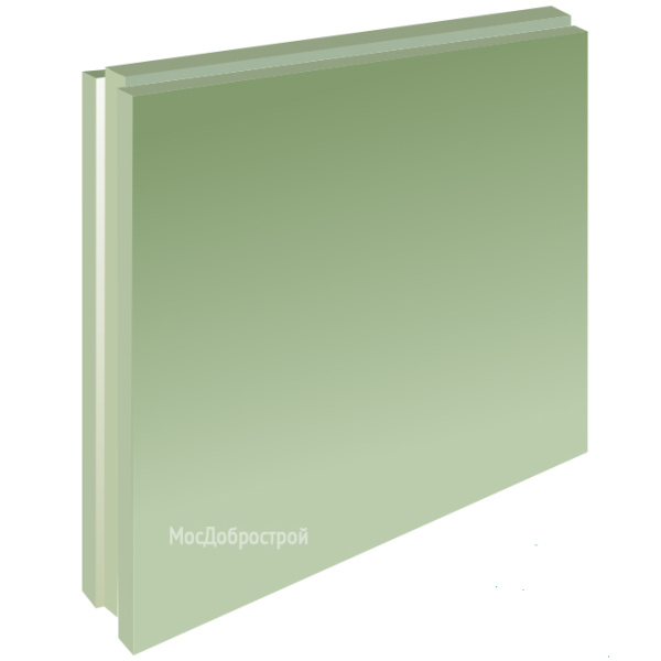 Плита пазогребневая Волма полнотелая влагостойкая 667х500х100 мм