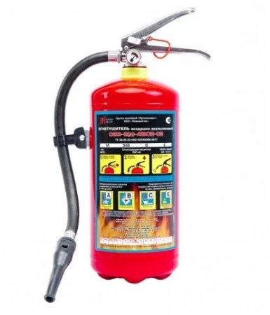 Огнетушитель воздушно-эмульсионный ОВЭ-2 (з) АВСЕ, летний (до +0°С)
