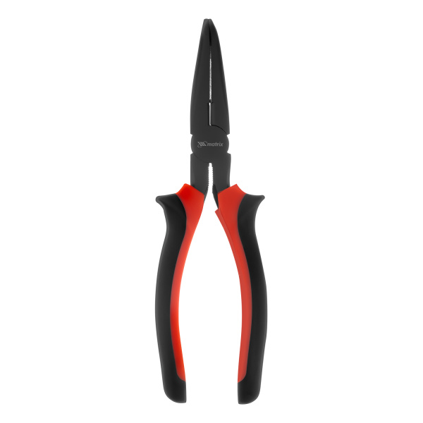 Длинногубцы изогнутые Black Nickel, 200 мм, двухкомпонентные рукоятки Matrix