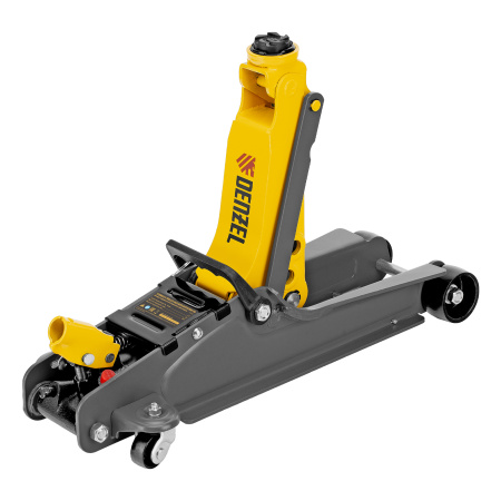 Домкрат гидравлический подкатной с фиксатором, 2,5 т, 85-385 мм Denzel цена