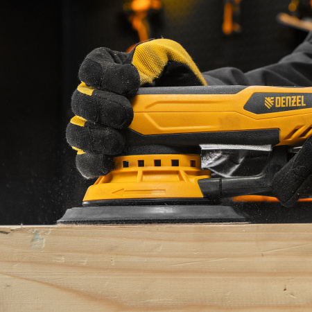 Машина шлифовальная орбитальная бесщет OS-150-BL, 350 Вт, 4000-10000 об/мин Denzel цена