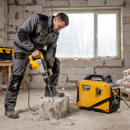 Генератор инверторный GS-3000iS, 3,0 кВт, 230 В, закрытый корпус, ручной старт DENZEL