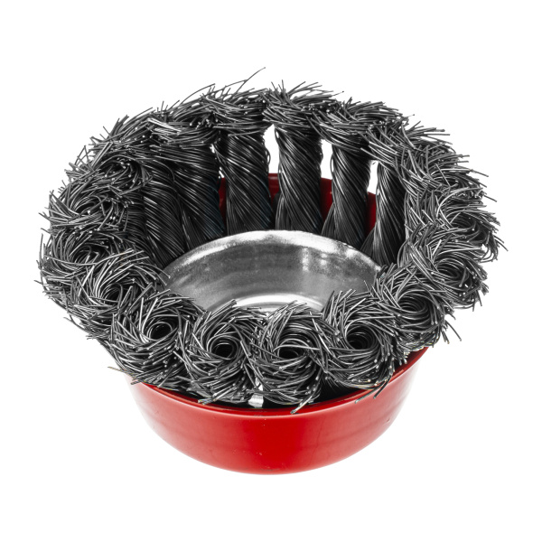 Щетка для УШМ, 75 мм, М14, "чашка", крученая проволока 0.35 мм Matrix