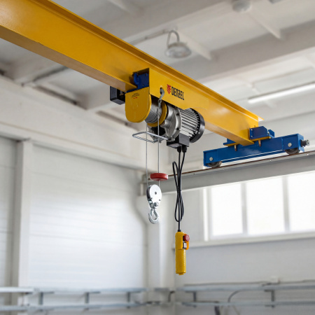 Тельфер электрический TF-800, 0.8 т, 1300 Вт, высота 12 м, 8 м/мин Denzel цена