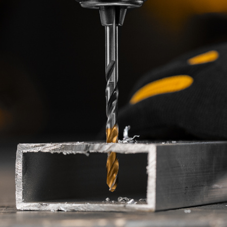 Сверло спиральное по металлу 5 x 86мм, Р6М5, Golden Tip, многогранная заточка Denzel