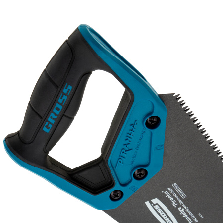 Ножовка по дереву "PIRANHA", 450 мм, 7 TPI, 3D-зуб, тефлоновое покрытие полотна, двухкомпонентная рукоятка Gross цена