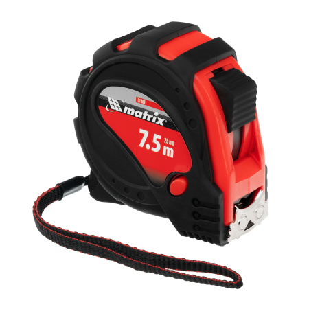 Рулетка Status Magnet 3 fixations,7,5 м х 25 мм,обрезиненный корпус,зацеп с магнитом Matrix цена