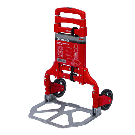 Тележка хозяйственная, складная, 2 колесная, грузоподъемность 70 кг Matrix цена