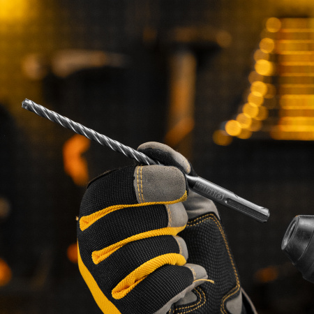 Бур по бетону, цельная крестовая пластина, 6x165 мм, SDS PLUS Denzel