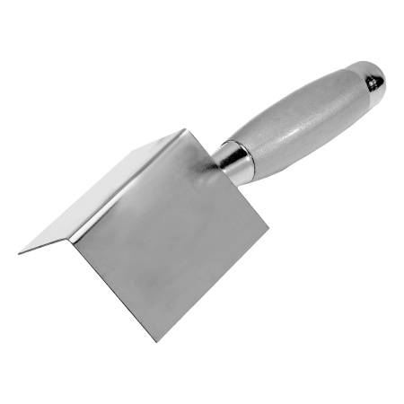 Мастерок из нержавеющей стали, 80 х 60 х 60 мм, для внутренних углов, деревянная ручка Matrix цена