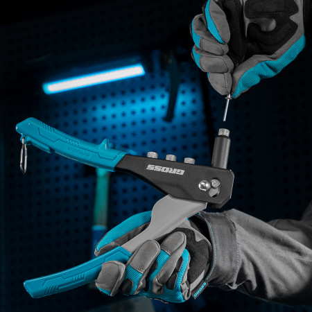 Заклепочник ручной, 260 мм, заклепки 2,4-3,2-4,0-4,8 мм Gross цена