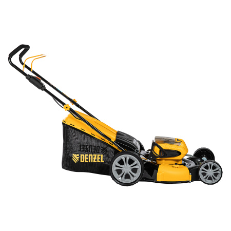 Газонокосилка аккумуляторная бесщеточная RLM450-36, Li-ion, 36 В, 4 Ач, 450 мм, травосборник 40 л Denzel цена