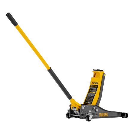 Домкрат гидравлический подкатной, 3 т, 75-500 мм, быстрый подъем, низкий подхват, проф. Denzel цена