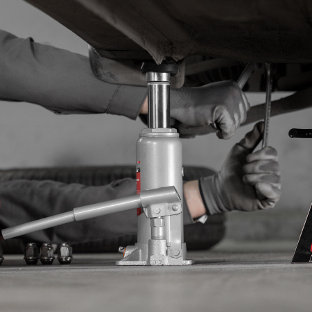 Домкрат гидравлический бутылочный, 6 т, h подъема 216-413 мм Matrix цена