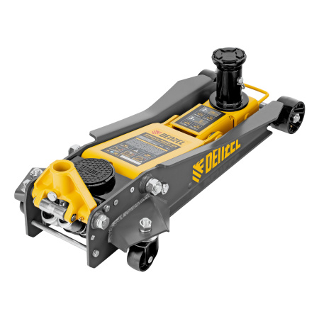 Домкрат гидравлический подкатной, 2/3 т, 98-770 мм, быстрый подъем, низ. подхват, проф, SUV Denzel цена