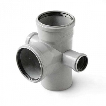 Крестовина двухплоскостная 110х50х50х110/90 (пятерник) для внутренней канализации ПОЛИТРОН