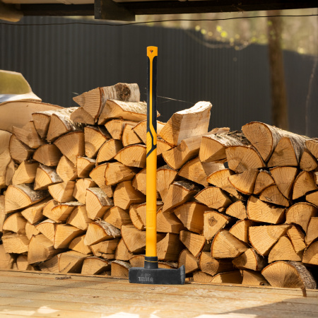 Колун-кувалда 4000 г, кованая, фибергласовая  рукоятка c TPR покрытием, 880 мм Denzel цена