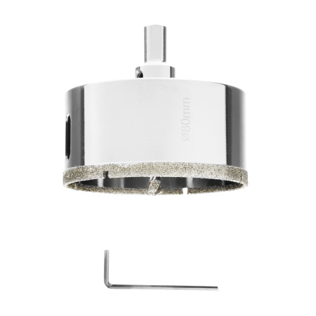 Сверло алмазное по керамограниту, 80 х 67 мм, трехгранный хвостовик Matrix