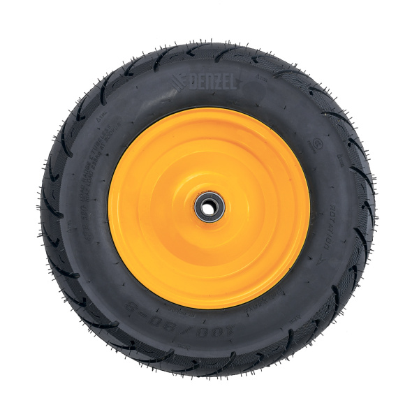 Колесо пневматическое бескамерное 16х4.00-8 D410мм, d12мм, длина оси 104мм Denzel