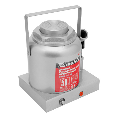 Домкрат гидравлический бутылочный, 50 т, высота подъема 240-370 мм Matrix цена