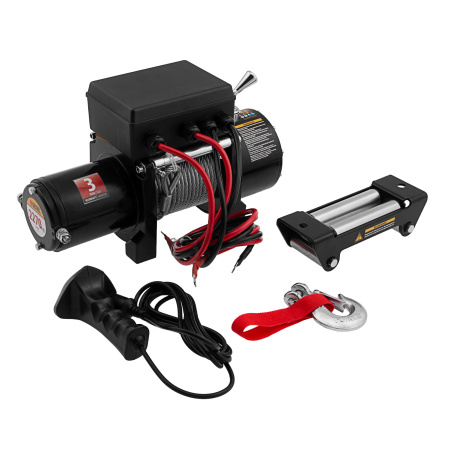 Лебедка автомобильная электрическая LB-2200, 2.2 т, 3.3 кВт, 12 В Denzel цена