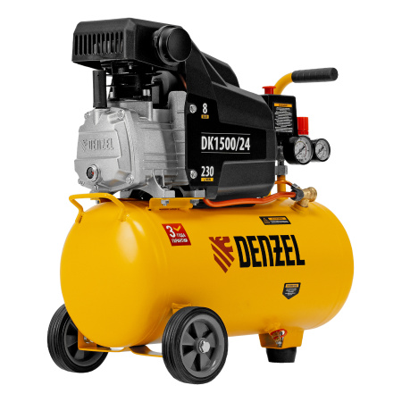 Компрессор воздушный DK1500/24, Х-PRO 1.5 кВт, 230 л/мин, 24 л Denzel
