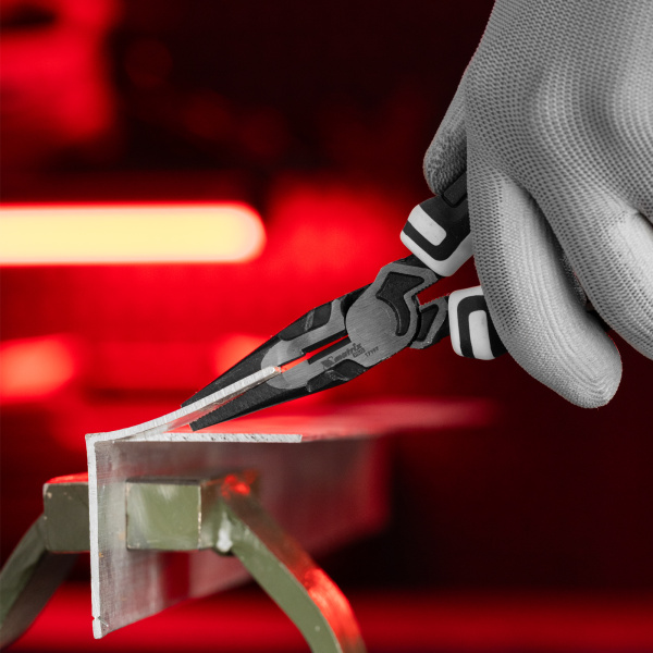 Длинногубцы прямые 165 мм, усиленная система, Pro Matrix