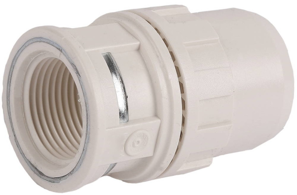 Муфта ЗУБР ″ШиреФит″ соединительная, ″штуцер с гайкой - внутренняя резьба″, 26мм-3/4″