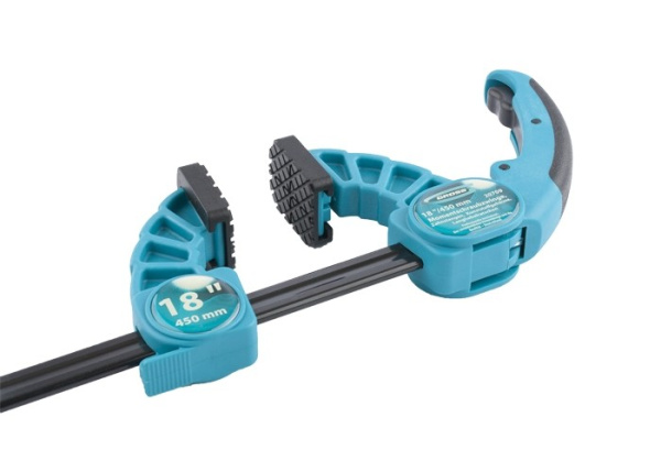 Струбцина реечная быстрозажимная, пластиковый корпус, рычажный храповой механизм, 18"/450 мм Gross цена