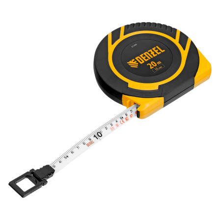 Рулетка геодезическая 20 м х 15 мм, закрытый корпус, фиберглассовая лента Denzel цена