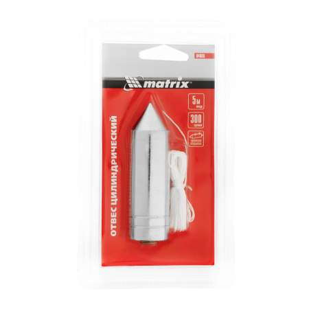 Отвес цилиндрический, 300 г, шнур 5 м Matrix цена