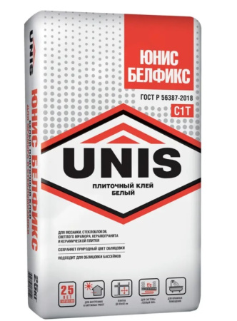 Клей плиточный Unis Белфикс белый 25 кг