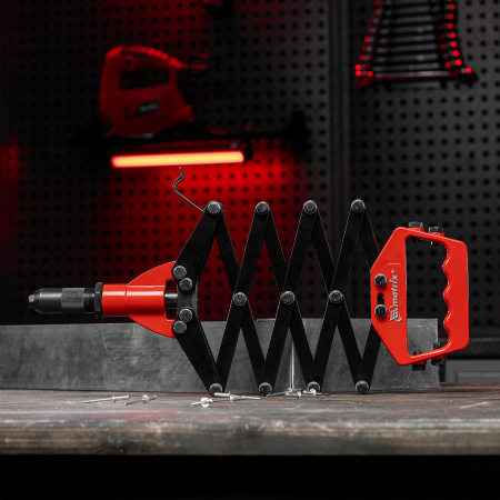 Заклепочник, "Гармошка", усиленный, заклепки 3.2-4.0-4.8-6.0-6,4 мм Matrix цена